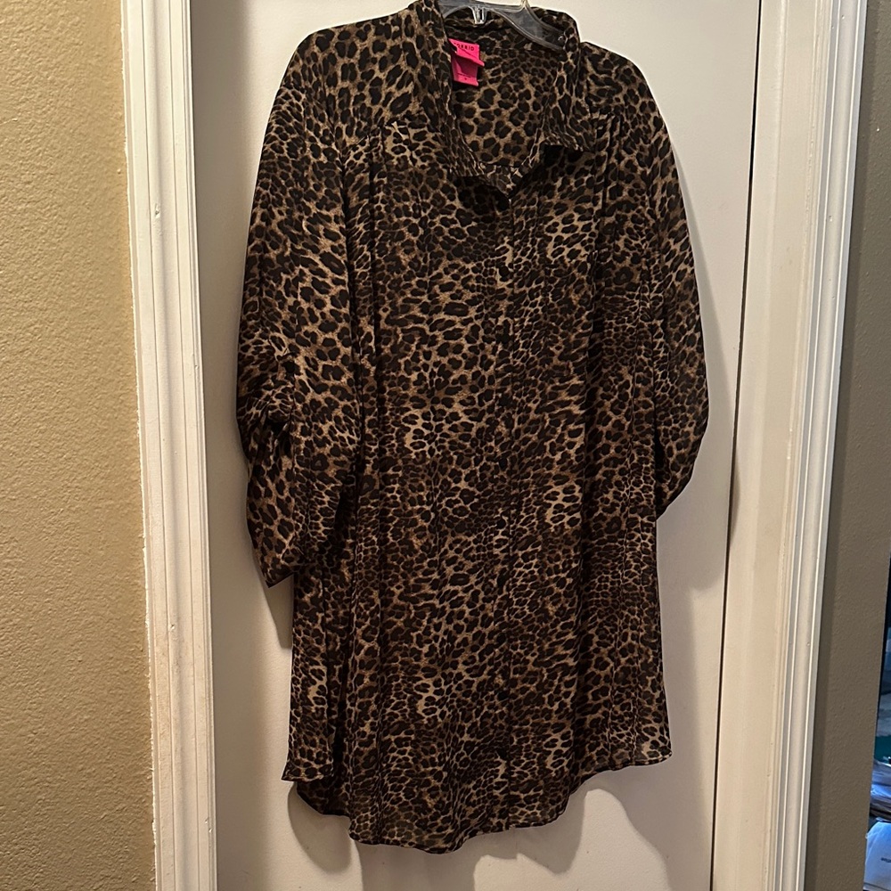 Almost new Torrid Betsey Johnson Leopard Print Top